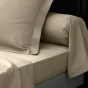 Taie de traversin 85 x 185 cm percale uni 78 fils percaline  +p. bourdon Sable