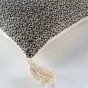 Coussin dehous. compr. pompons 40 x 40 cm coton tisse junon Sans