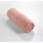 Drap housse gaze de coton Luxe 90 x 190 cm Gaïa Rose pêche