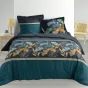 Pack Housse de couette 220x240 cm Percale luxe  Blondy + drap housse 140x190x30 Gris