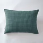 Taie d'oreiller gaze de coton tissée 50 x 70 cm gaïa mix Bleu canard