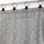 Lot de 2 Voilages à anneaux 140 x 240 cm voile tissé Linka Anthracite