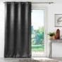 Rideau a oeillets 135 x 240 cm occultant velours frappé Anthea Anthracite