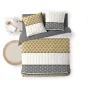 Parure 3 p. 240 x 220 cm polycoton  52 fils Stria Ocre