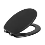 Abatt. wc charn. metal/abs fdc 18 pouces mdf uni mat matty Noir
