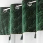 Voilage grande hauteur 140 x 280 cm voile sablé + haut velours Palmina Vert