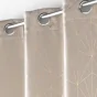 Lot de 2 Rideaux à Oeillets (140 x 260 cm) ECLAT Taupe, Occultant Imprimé Métallisé