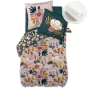 Pack housse de couette 200x200 cm Champêtre + drap housse 140X190 Blanc
