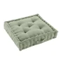 Coussin de sol 50 x 50 x 10 cm coton/polyester recycle grs twily Sauge