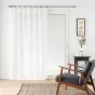 Voilage a oeillets plastique 140 x 240 cm voile tissé Davina