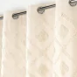 Rideau a oeillets 140 x 240 cm coton/polyester uni+top tufté Inca
