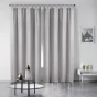 Lot de 2 rideaux unis à passants 140 x 260 cm polyester Essentiel Blanc