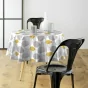 Nappe ronde (0) 160 cm pvc imprime disco Jaune