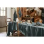 Nappe rectangle 170 x 350 cm lin lavé soline ardoise Gris foncé