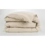 Pack Housse de couette chaude en flanelle 240 x 220 cm + drap housse 140x190 Candice Beige