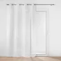 Lot de 2 Voilages a oeillets 140 x 240 cm sablés  imprimés metallisé Milona Argent
