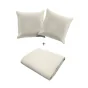 Couvre lit 2p mat.+2 hc 60x60 220 x 240 cm microfibre unie romane Naturel