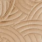 Couvre-lit Velours Uni Solange - 220 x 240 cm - Beige + 2 housses de coussins 60x60 cm