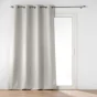 Lot de 2 Rideaux  à oeillets coupe froid 140 x 260 cm jacquard Polarine Naturel