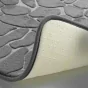 Tapis de bain 50 x 120 cm microfibre unie relief ricochet Anthracite