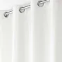 Lot de 2 Rideaux tamisant à oeillets 140 x 260 cm velours relief Velouriane Blanc