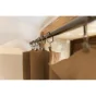 Lot de 2 rideaux 140 x 300 cm réglables double gaze de coton Camel