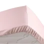 Drap housse rose 140 x 190 cm en percale bonnet 30 cm
