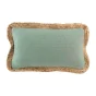 Coussin déhousssable passepoil 30 x 50 cm polycoton +jute Akina Sauge