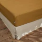 Drap housse 180 x 200 cm – Lin lavé Soline Caramel - Bonnet 30 cm