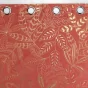 Rideau à oeillets grande hauteur 140 x 280 cm métalillisé Belflor Terracotta/Or