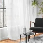Voilage carré à oeillets  240 x 240 cm voile sable Lissea Blanc