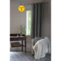 Lot de 2 Rideaux luxe occultant + isolant phonique polaire L140 x H180 cm Inuit Anthracite