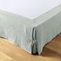 cache-sommier 180 x 200 cm gaze de coton unie gaïa eucalyptus