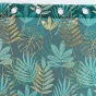Lot de 2 Voilages à oeillets 140 x 240 cm imprimé métallisé Ornella Emeraude-or