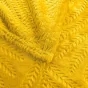 Plaid 125 x 150 cm flanelle relief unie nelia Jaune