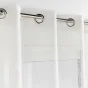 Voilage a oeillets 140 x 240 cm aspect brillant Sunline Blanc/or