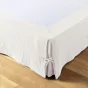 Cache-sommier gaze de coton 160 x 200 cm Gaia Blanc