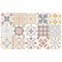 Tapis deco rectangle 45 x 75 cm mousse imprimee salou Orange