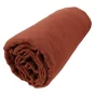 Pack Parure de couette 140x200 cm + Drap housse 90x190 + 1 taie Gaze de coton Bio Terracotta