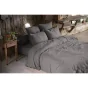Pack gaze de coton parure de couette 220x240 cm + drap housse 140x190 + 2 taies 60x60 Anthracite