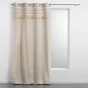 Lot de 2 Rideaux  tamisant en coton 140 x 240 cm Atlas naturel