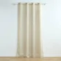 Rideau a oeillets 140 x 280 cm polyester uni+fils metallises zeline Naturel