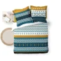 Pack housse de couette 220x240 cm Daria + drap housse 140x190x30 Jaune