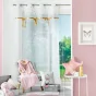 Voilage a oeillets 140 x 240 cm voile sablé + Noeud satin Stelly
