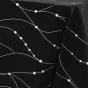 Nappe rectangle 140 x 240 cm microfibre imprimee metal. firmament Noir/argent