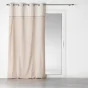 ideau Bahina Écru-Blanc - 140 x 240 cm, Polycoton et Jute Imprimée