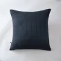 Taie d'oreiller gaze de coton tissée  60 x 60 cm Gaia Match Bleu marine