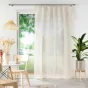 Panneau a oeillets bois+volant 140 x 240 cm effet lin tisse norine Sans