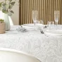 Nappe rectangle 145 x 240 cm polyester imprime metallise leya Sans