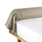 Taie de traversin 85 x 185 cm uni 57 fils lina  +point bourdon Sable